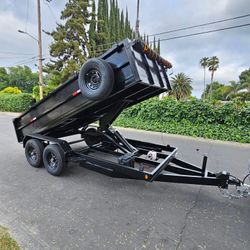 DUMP TRAILER 14X8X2 HEAVY DUTY 8 LUGS,SET RAMPS, ROLLING TARP, SPARE TIRE,SCISSOR HOIST 7 TON,TOOL BOX FOR ANY QUESTION TEXT ME PLEASE HABLO ESPAÑOL 