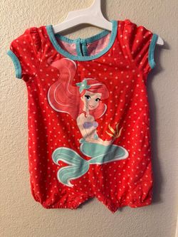 Disney Little Mermaid Baby Girl Romper