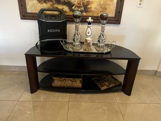 Wood And Glass Tv Stand