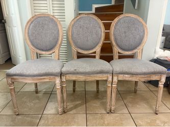 Dinning chairs / grey white wash wood