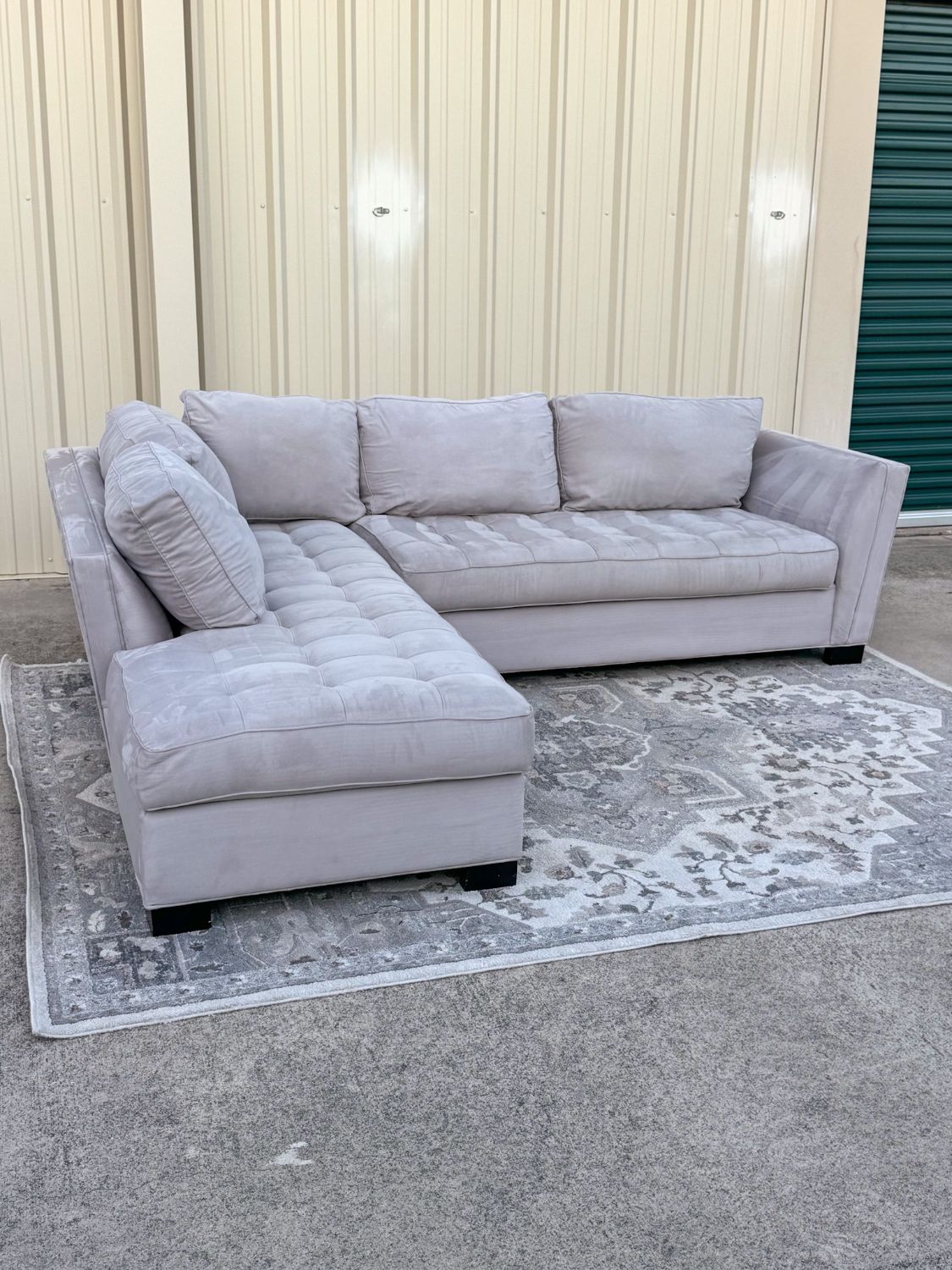 🛋️ Cindy Crawford Grey Sectional Sofa 🚛 Free Delivery