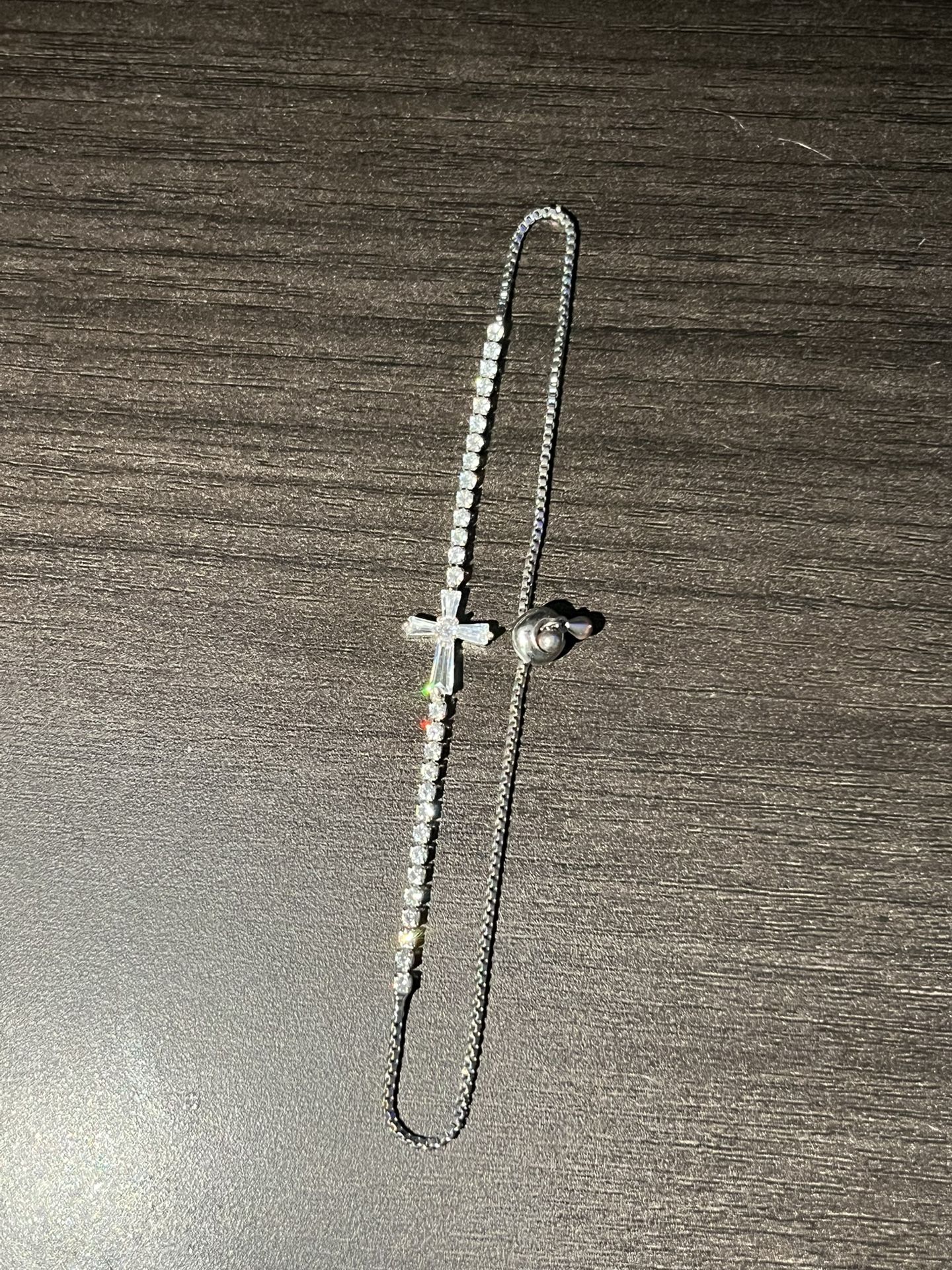 Moissanite Cross Bracelet/Anklet