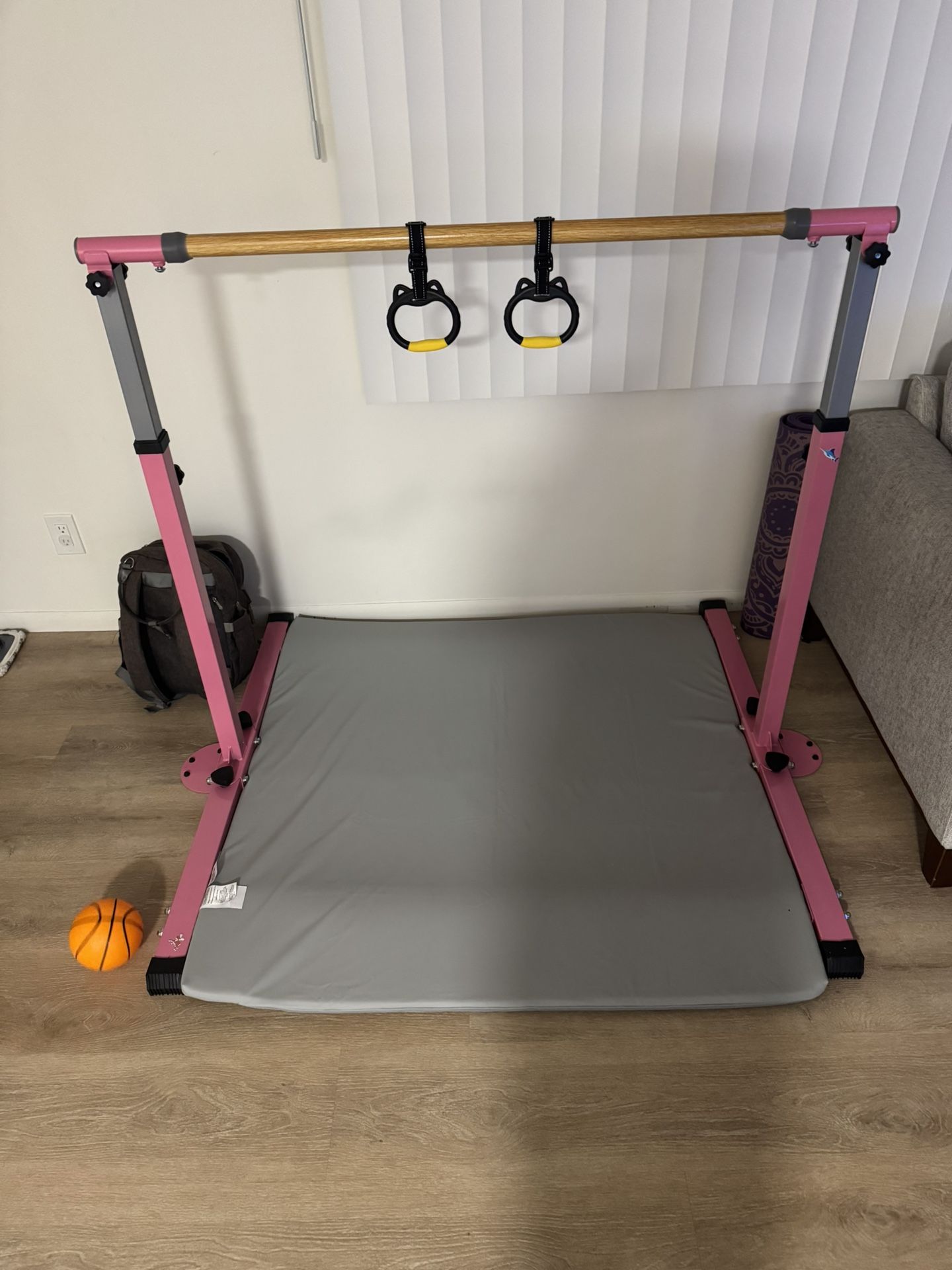 Kids Hanging gymnastics bar