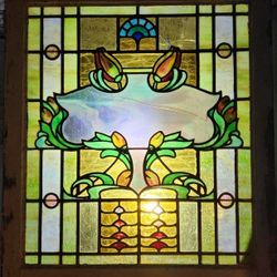Leaded Glass Window Assembly