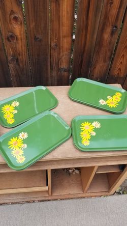 Vintage serving trays (Rolling Trays)