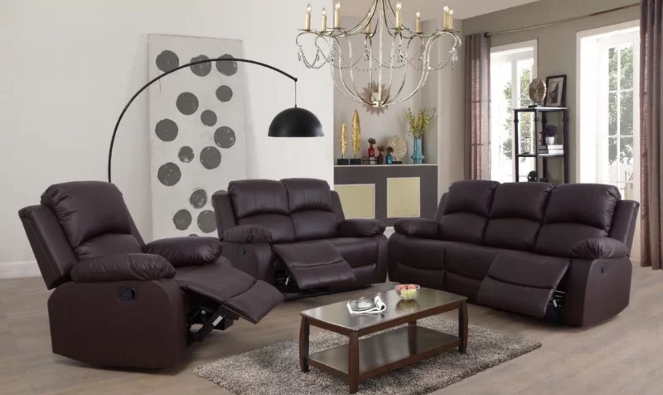 Hartranft 3 - Piece Faux Leather Living Room Set