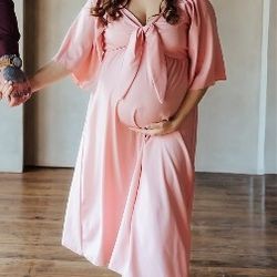  Maternity Dress Light Pink