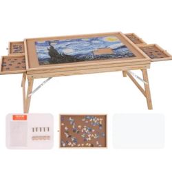 VEVOR 1500 Piece Puzzle Table with Folding Legs, 4 Drawers and Cover, 32.7"x24.6" 