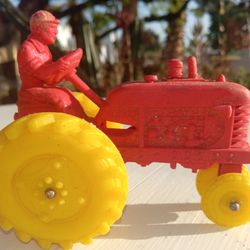 195o's Auburn Rubber Toy Tractor 