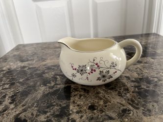 Vintage White Floral Ceramic Creamer