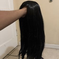 New Synthetic Wig Cap – Long Black Hair