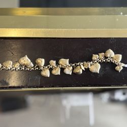 14kt Gold Heart Charm Bracelet 