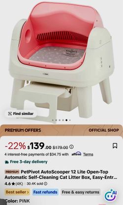 Autoscooper Litter box + replacement bags and pads