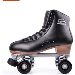 Roller Skates for Women and Men, Deluxe 2 Layer Microfiber Leather Double Row-Classic Roller Skates for Girls, Professional Outdoor Indoor Qu