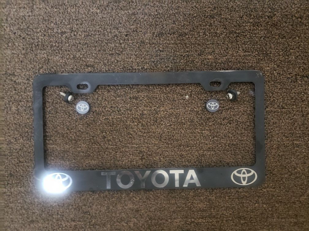 Toyota Metal Engraved License Plate Frame