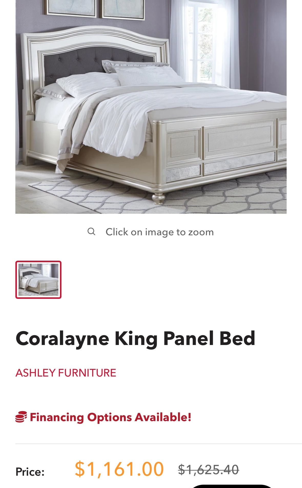 King Bed, Dresser With Mirror, Nightstand