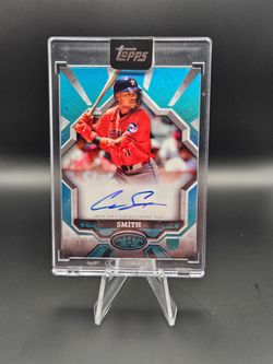 2025 Topps Tier One Breakout Autographs Cam Smith #BOA-CS Blue Foil 1/1 Auto RC