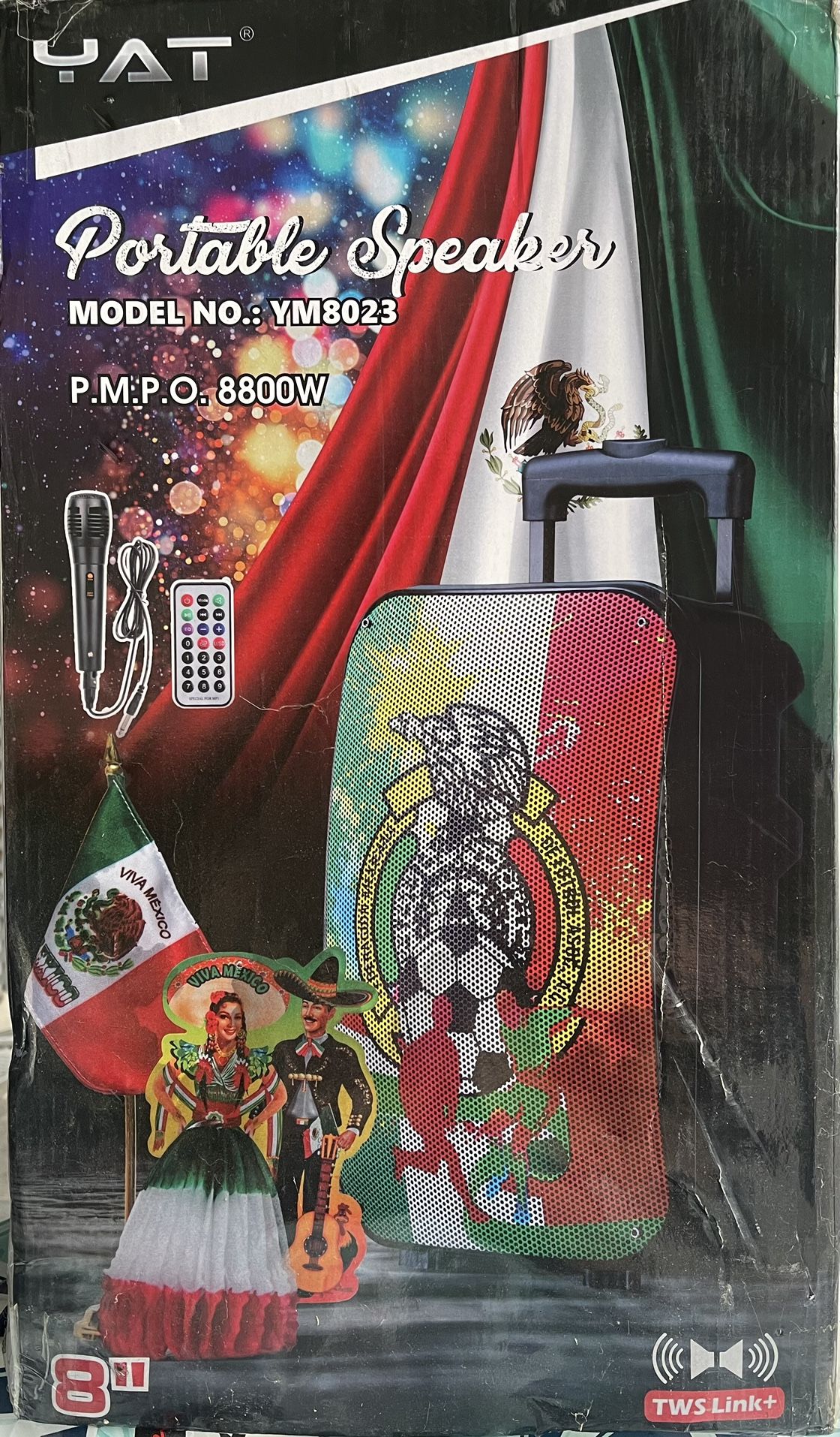 YAT Portable Karaoke Speaker, MODEL YM8023, 8800W $55 OBO