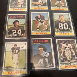 Raiders 1973 Card Lot