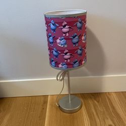 Kids Bedside Table Lamp / Hippo Print