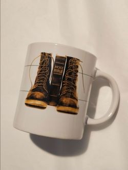 Man Of God - Walking By Faith Ceramic Mug - Brown Print