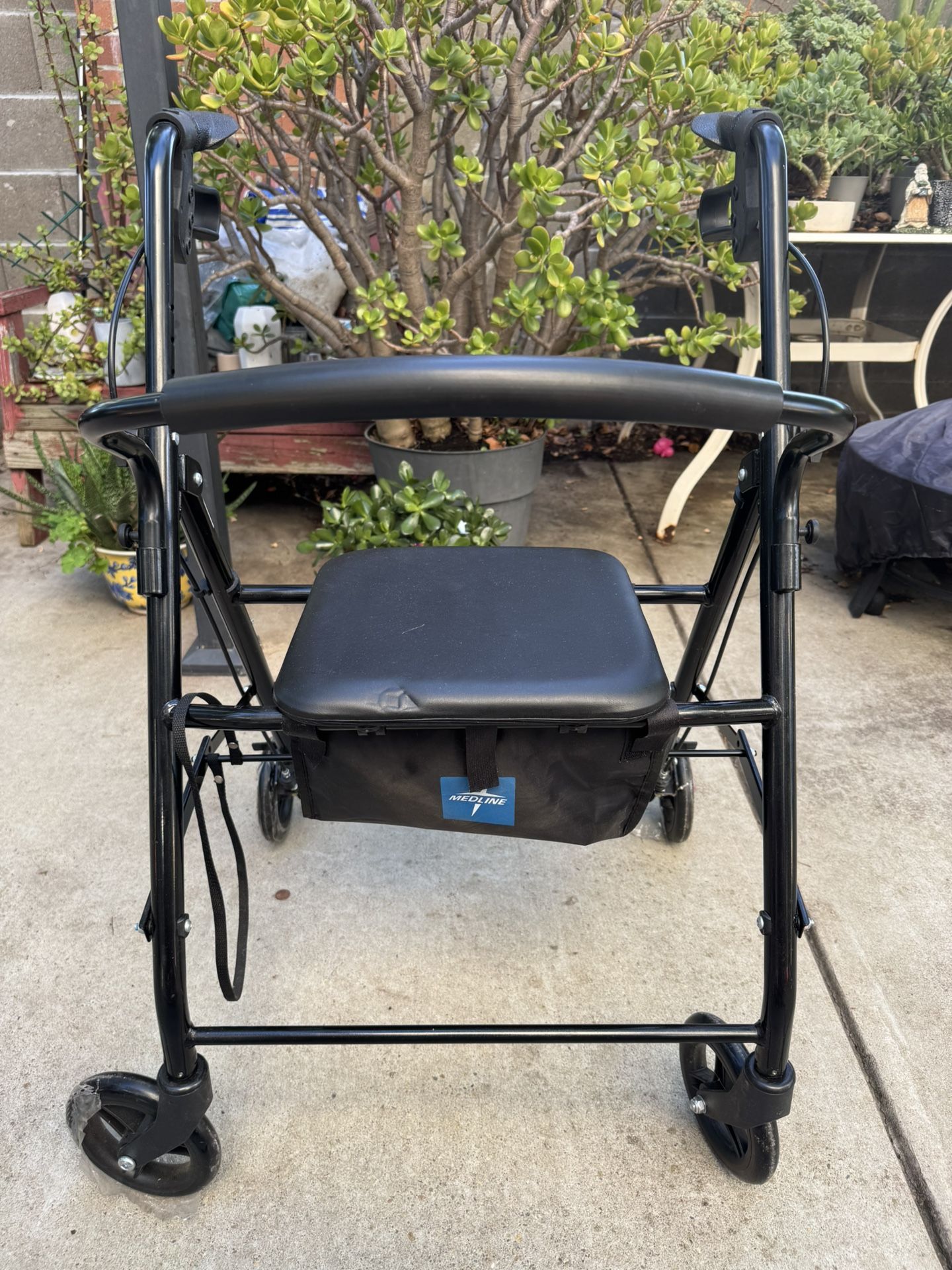MEDLINE Adult Walker With Seat And Storage Basket (New)