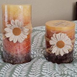 Candles with Sunflower Pier1