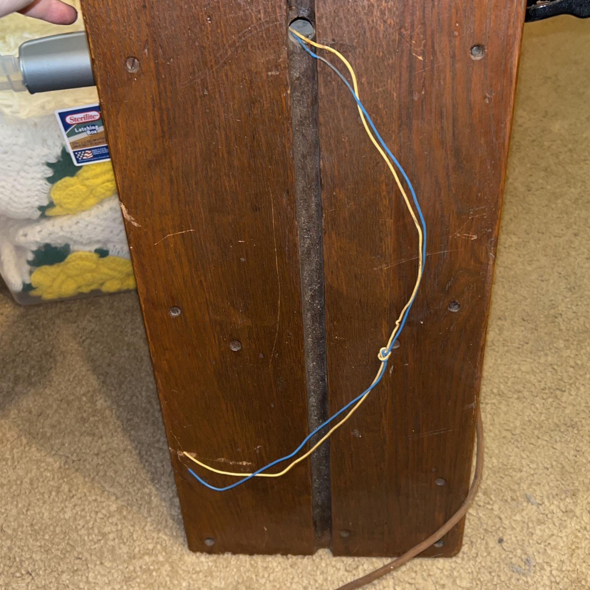 Antique Wall Phone Western Electric Candlestick Hand Crank in Wood BOX 1900s