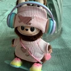 POP MART Labubu V4 The Monsters Pin For Love Alphabet Pendant - Letter L + Case