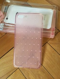 Brand new pink glitter iPhone 7 Plus cell phone case. Bought the wrong size.