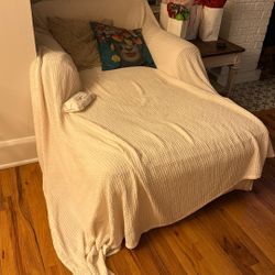 White Chaise Chaise Canvas