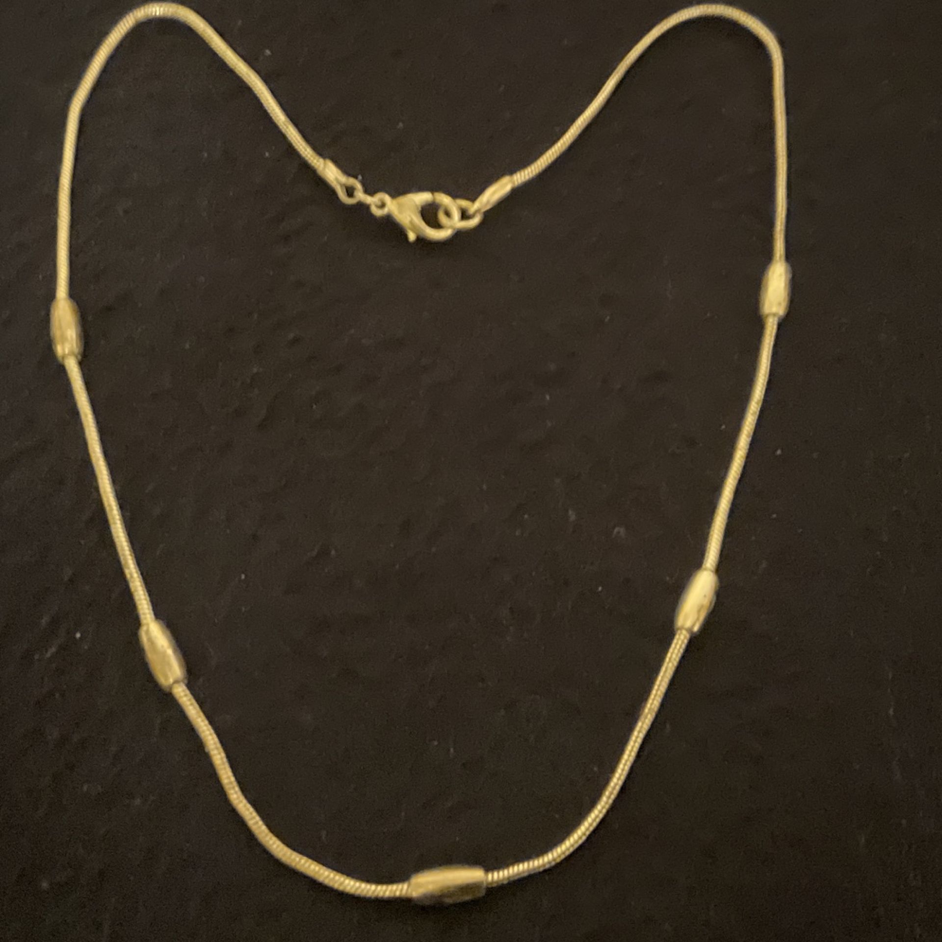14” Silver Plated Choker Necklace 