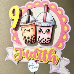 Boba Cake Topper 