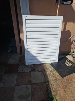 White Louvered Shutter Panel