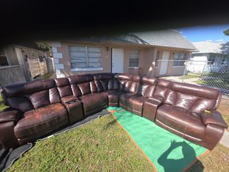 Brown Leather Couch