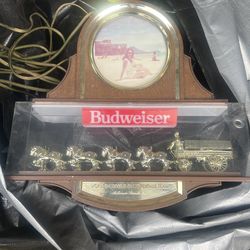 Budweiser Light Up Clydesdale Hanging Sign
