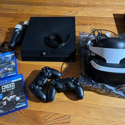 PS4 Pro 1TB, PS VR, 2 Controllers - video gaming - by owner