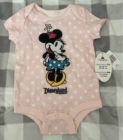 Disneyland Disney Parks Minnie Mouse girls 6 Month Onesie New