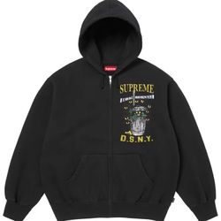 Supreme DSNY Zip Up Hoodie Black