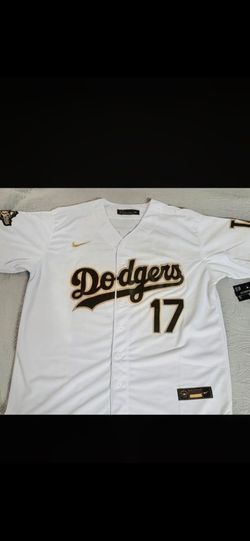 Dodgers white jerseys with gold and black
