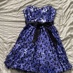 Blue Sequin Dress