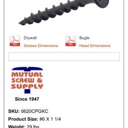 3 Boxes Of Grabber Drywall Screws 8000 Count 