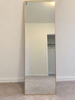 Luxury High-End Full-Length Gold Mirror – 64” Elegant Statement Mirror