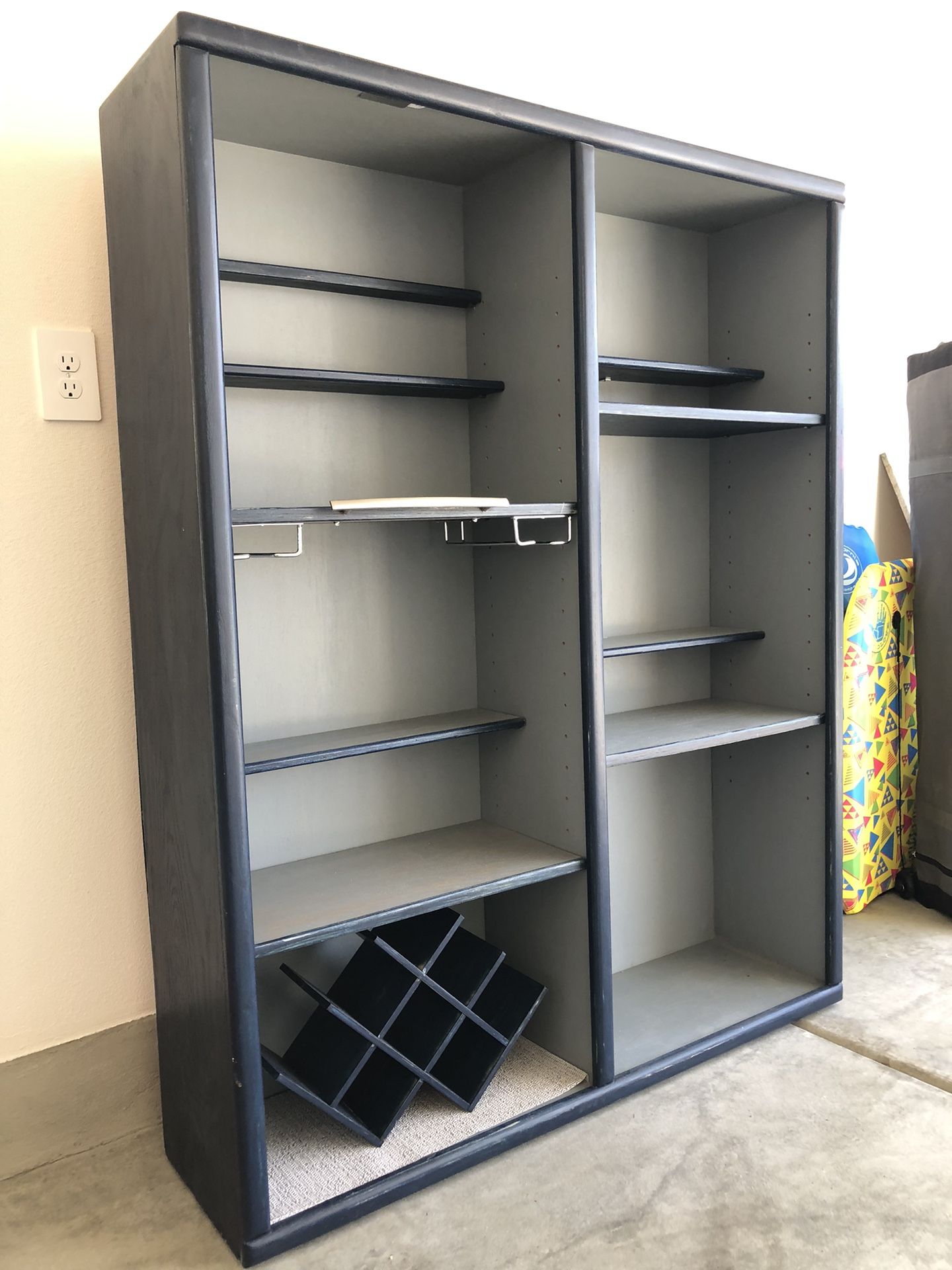 Oak Display Case/ Book Shelves