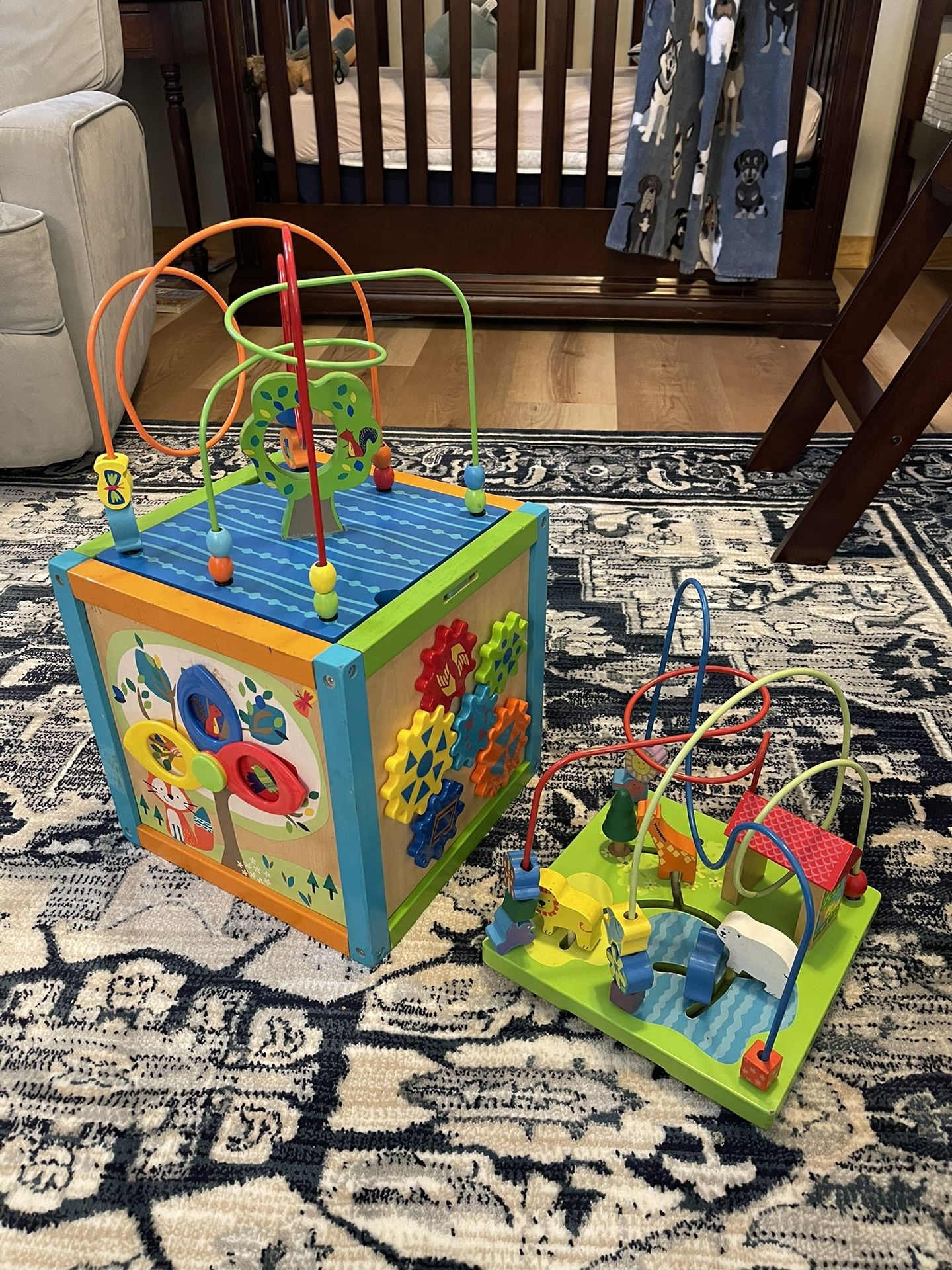 Baby/Toddler Activity Cube With Two Tops
