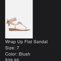 Blush wrap Flat Sandals 