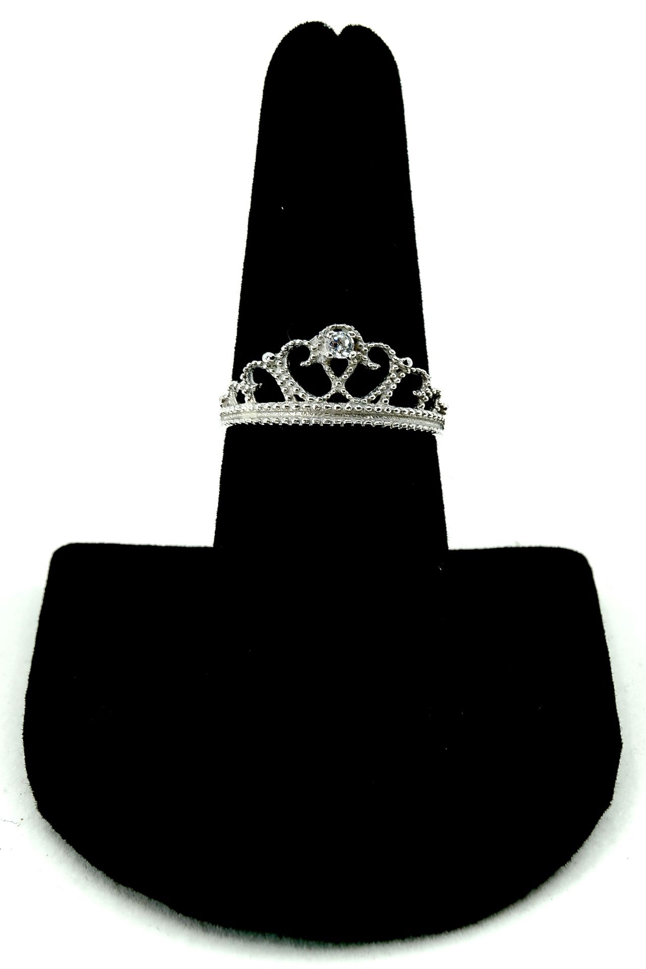 925 Sterling Silver Princess Tiara Ring