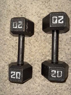 Cast Iron hex dumbells 20lbs