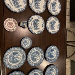 Johnson Brothers Stoke-On-Trent Coaching Scenes Dinner Plate England Ironstone