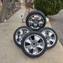 5 Lug Universal Strada Rims With Imove Gen 3as Tires